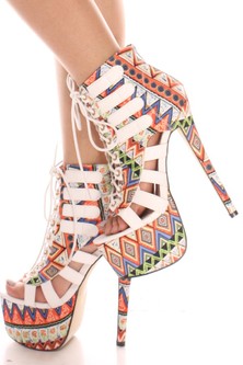sexy heels,tribal print heels