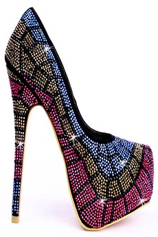 platform heels,sexy heels,high heels pumps,gemstone heels