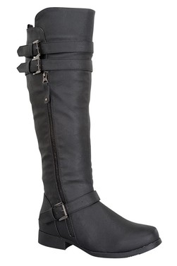leather knee high boots,knee high flat boots,flat knee high boots,black leather knee high boots