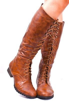 lace up knee high boots,leather knee high boots