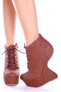 wedge booties,lace up booties,leather booties