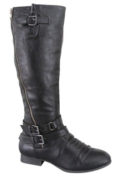 black knee high boots,leather knee high boots