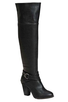 black over the knee boots,chunky heel boots,sexy boots