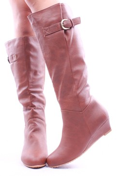 leather knee high boots,knee high wedge boots