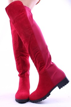suede over the knee boots,red over the knee boots,over the knee flat boots