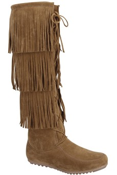 suede boots,suede fringe boots