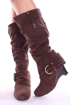 knee high boots,suede knee high boots,wedge knee high boots
