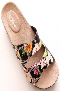 cute flat sandals,floral sandals
