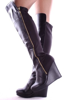 over the knee boots,black over the knee boots,leather over the knee boots,over the knee wedge boots