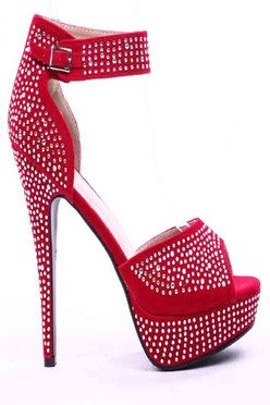 sexy heels,red heels,studded heels,platform heels
