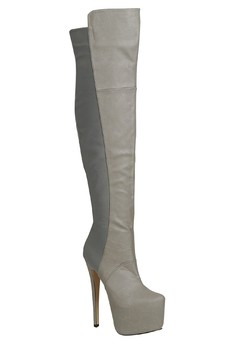 over the knee boots,platform heel boots,leather over the knee boots